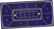 UPKOCH Poker Table Mat Multifunctional Poker Topper Cloth for Game Nights Parties Gatherings Non Slip Versatile Fit Adaptable Blue Rubber Table Cover