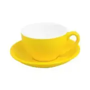 36x Cappuccino Cup & Saucer Set Maize Yellow 200mL Bevande Coffee Cups Tea Cafe