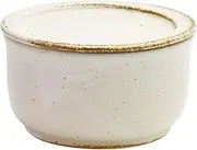 Aito Seisakusho 111029 Rice Storage Container with Lid, 0.5 Pieces, 1 Pair, For One Person Microwave, Dishwasher Safe, White, Mino Ware, Made in Japan, 111029