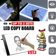 1/2 Sets Adjustable Light A4 LED LightBox Tracing Drawing Board Art Design Pad
