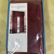 Jaclyn Smith Solid Faux Silk Panel 54" x 84” Solid Lined Taffeta New Red S5