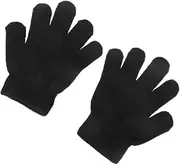 [SHERCHPRY] Thick Knitted Mittens for Boys and Girls Warm Winter Gloves Ribbed Cuffs Full Finger Gloves Stretchable Boys Girls Hand Accessories