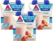 Atkins Strawberry Protein-Rich Shake, Gluten Free, Keto-Friendly, 12 Count