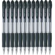 Pilot BPGP10RFB Box 12 Super Grip Retractable Ballpoint Pen Fine 0.7mm (Black)