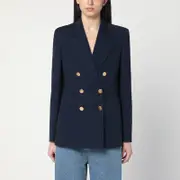 [GUCCI] Double-breasted blue jacket in cotton 40 IT Blue