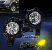 FOR 13-15 TOYOTA RAV4 BUMPER DRIVING CHROME FOG LIGHT LAMP W/3K HID+COVER+SWITCH (for: Toyota)