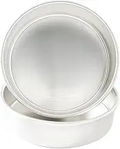 Nordic Ware 9" Round Natural Aluminum Cake Pans (2 Pack), Metallic