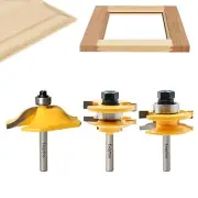 Heavy-Duty Router Bit Set - 3PCS Carbide Tools for Exquisite Furniture Making