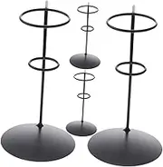 iplusmile 4pcs Cone Holders for Ice Cream Display Stands Smooth Polished Surface Sturdy Base for Parties Picnics and Events Metal Cone Holder Rack