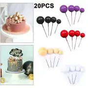 20Pcs Golden Ball/Cake/Topper Birthday Party/Cupcake Topper/for Cake Decoration