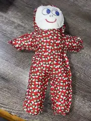 Handmade snowman Christmas folk art plush doll