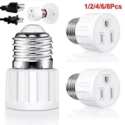 Light Socket To Plug Adapter Outlet Plug Converter E26/E27 Bulb Socket Adapter