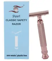 PEARL Shaving Double Edge Close Comb Safety Razor Brass Metal Classic Traditiona