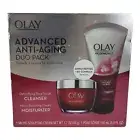 Olay Advanced Anti-Aging Duo Pack Detoxify and Restore Cleanser Moisturizer Pack