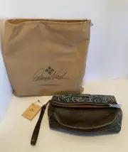 Patricia Nash Valerie Turquoise Tooled Leather Clutch Wristlet NWT $79 W Dustbag