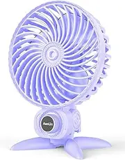 AaoLin USB Small Fan, Desk Fans with CVT Variable Speeds, Strong Cooling Airflow, Quiet Portable, Desktop Mini Personal Fan for Room, Home,Office, Bedroom-USB Powered (Purple)