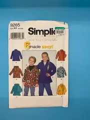 Child top pullover top with long sleeves Simplicity Uncut Sewing Pattern 8265