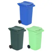 3 Pcs Desktop Storage Bucket Child Waste Bin Organizers Garbage Can