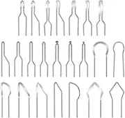23Pcs Pyrography Wire Tips Heat Resistant Wood Burning Tips Replacement Durable Multiple Shape Pyrography Wire Pen Nibs