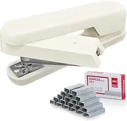 EZWORK Swing-Arm Swivel Stapler, 20 Sheets Capacity, 360 Degree Rotate Desk Staplers for Booklet or Book Binding, White