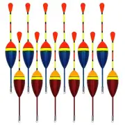 12 Pcs Fishing Floats Fishing Bobbers Balsa Cork Wood Floats Oval Stick Float...
