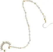 [Generic] Nose Ring Filled Earrings Nose Studs Nose Chains Body Chain Jewelry Nose Jewelry Nose Piercings Non-piercing Nose Chain Jewelery Non-piercing Nose Hoop Golden Metal