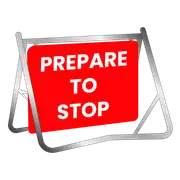 Swing Stand & Sign - Prepare To Stop - 900x600mm