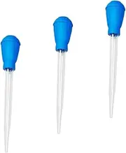 Yardenfun 3pcs Blue Large Scale Aquarium Gravel Cleaner Fish Tank Pipette Siphon Feces Remover Easy Cleaning