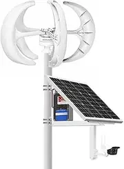 AISINILALAO 5000W Vertical Wind Turbine Generator, 12V 24V 48V with MPPT Controller Portable Wind Power Turbine Generator Kit for Home Use (Color : White, Size : 48V)