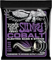 Ernie Ball Power Slinky Cobalt 5-String Electric Bass Strings 50-135 Gauge