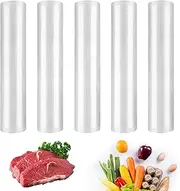 Spendeal 5 Pcs Vacuum Food Sealer Roll Bags Vacuum Seal Bags, Seal Storage Heat Commercial Grade Bag Rolls Compatible with All Vac Machines, Food Saver, Meal Prep Storage Bags (5, 28CMx6M)