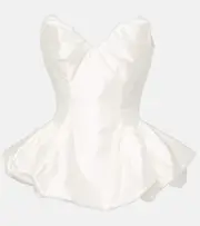 [Vivienne Westwood] Vivienne Westwood Bridal Raven peplum satin corset AU 14 white