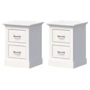Ashford White Bedside Tables x 2