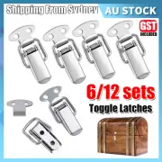 Stainless Steel Toggle Clasp Case Clip Suitcase Tool Box Chest Trunk Latch Lock