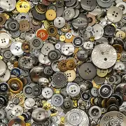 1600Pcs Gold and Silver Buttons for Crafts Assortment Gold Button Assorted Sizes