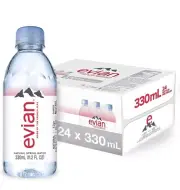 Evian Natural Spring Water 330 mL/11.2 Fl Oz (Pack of 24) Mini-Bottles