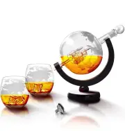 REGAL TRUNK & CO. Globe Decanter Set - Whiskey Decanter Set