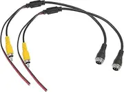 X AUTOHAUX 2pcs Car Camera Adapter 4 Pin to RCA Adapter M12 4-Pin Male to RCA AV Male with Trigger Wire Connector Wire Monitor Video Cable