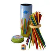 40pc Kaper Kidz Wooden Pick Up Sticks Mikado In Tin Game Kids Activity Toy 3+