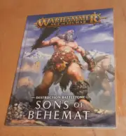 WARHAMMER, AGE OF SIGMAR DESTRUCTION BATTLETOME SONS OF BEHEMAT, HC NEW, SEALED