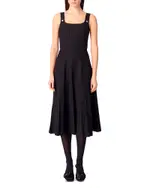 Maje Pleated Knit Midi Dress