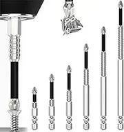 High Magnetic Screwdriver Drill Bit Set, Universal Anti-Slip Magnetic Electric Screwdriver Set,Strong Magnetic Durability Screwdriver Drill Bit Set,25 50 65 70 75 90 100 120 150mm (6Pcs)