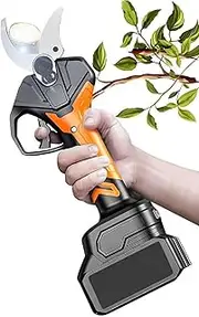 Electric Pruning Shears With Pole, Cordless Pruning Shears with 2 Lithium Battery & 1 Charger, Electric Secateurs Branch Scissors, 70mm Cutting Diameter for Pruning Trees, Shrubs, Fruit Trees