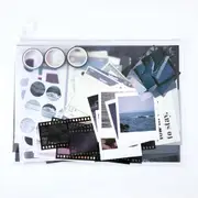 64pcs/pack Scrapbooking Material Set Sticker Aesthetic Washi Tape Planner Decoration for Junk Journal Supplies