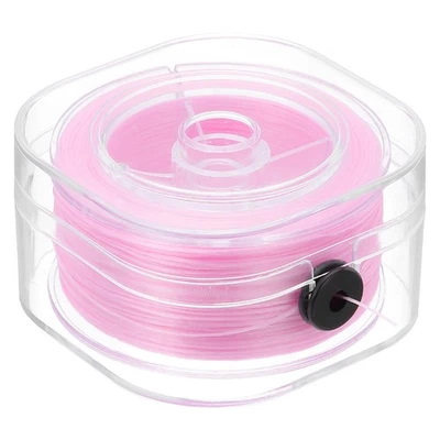 1 Pcs Flat Stretchy Bracelet String, 0.8mm 109 Yards Crystal Elastic, Pink