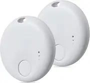 [2 Pack] T Tersely Smart Bluetooth Tracker Item Finder, Compatible with Apple Find My (iOS Only), Real-time Location,Tracker for Keys, Luggages, Suitcases, Wallets, Bags - White