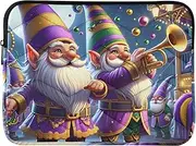 Laptop Cases 13, 13.3, 14 Inch Mardi Gras Gnomes Protective Case with Zipper Portable Electronic Device Cover