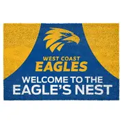 West Coast Eagles AFL Doormat for Home Man Cave Bar BBQ
