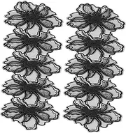 Veemoon 10Pcs Lace Flower Embroidery Patches DIY Appliques for Clothing Bags and Crafts Stereo Floral Stickers for Repairing Jeans and More