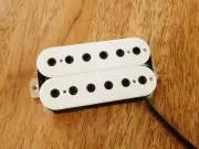 HEXBUCKER HUMBUCKER NECK PICKUP WHITE NICKEL SILVER BASEPLATE 4 CONDUCTOR WIRE